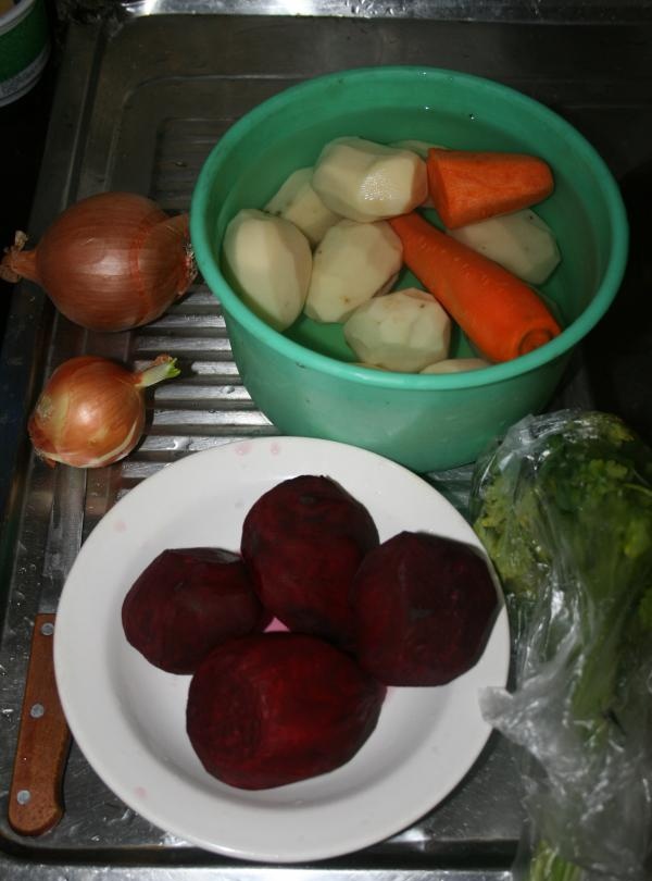 Delicious homemade borscht