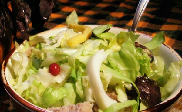 Cabbage salad with lemon mustard dressing