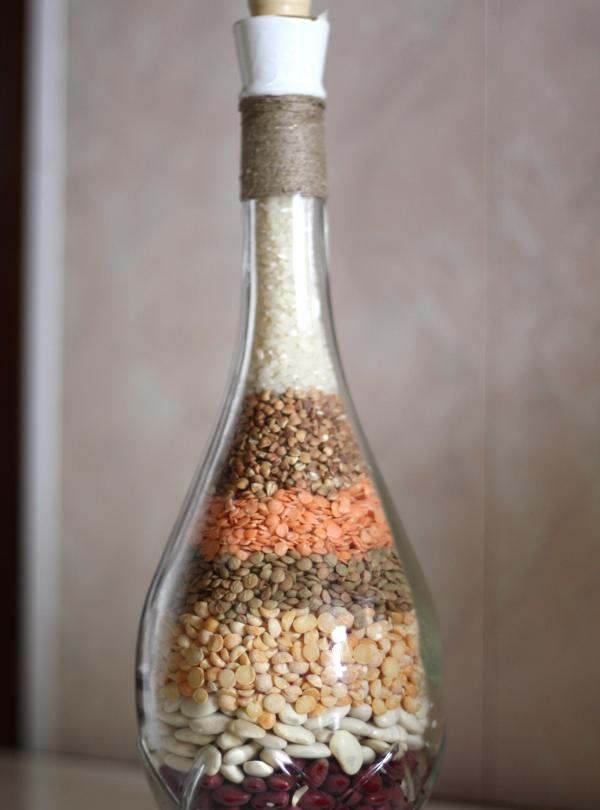 Bottle with cereal