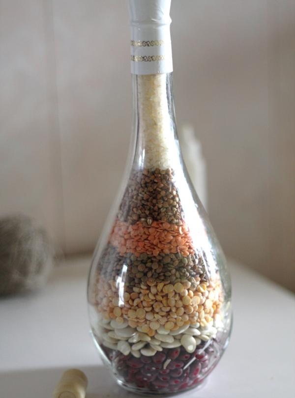 Bottle with cereal