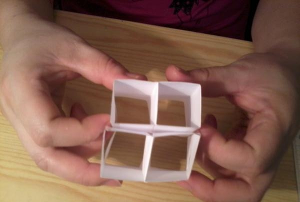 How to make a transforming cube out of paper with your own hands