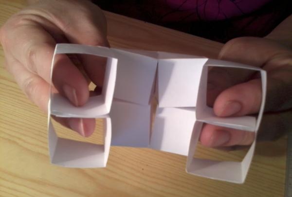 How to make a transforming cube out of paper with your own hands