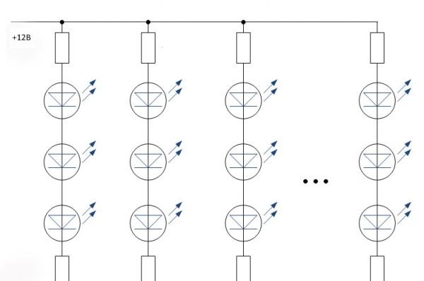 LED strip circuit