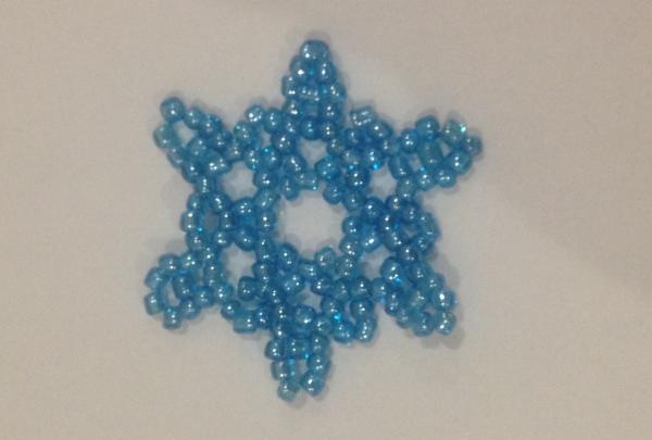 Snowflake made of beads