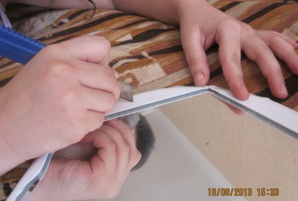 cut out waves from tape