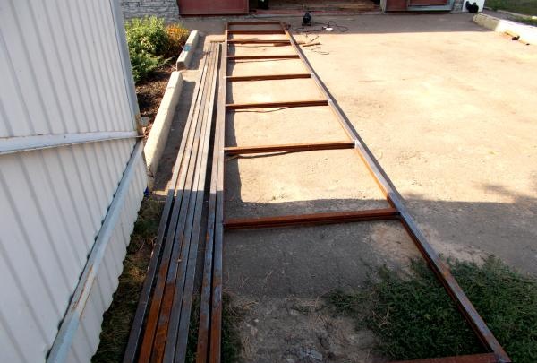 Greenhouse with a homemade frame