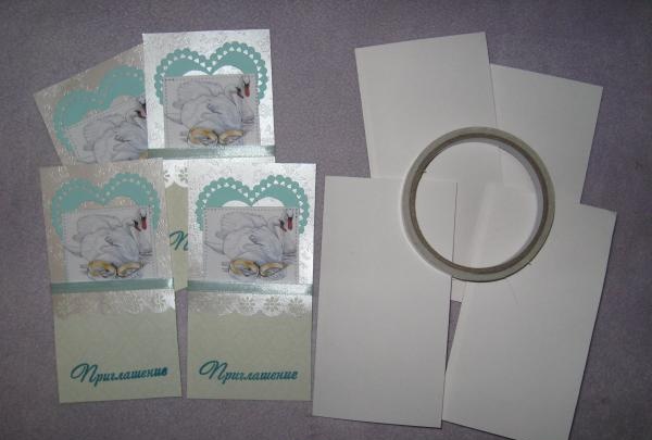 Wedding invitations with swans