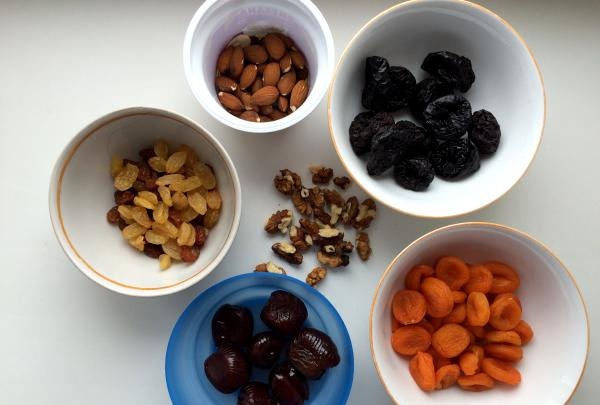 dried fruits and nuts