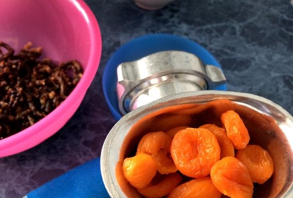 grind dried fruits and nuts