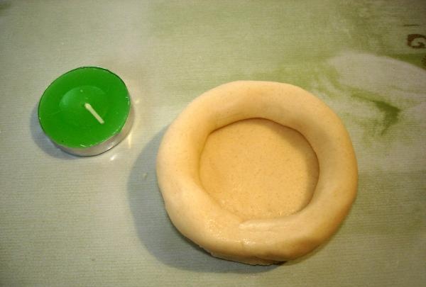 salt dough candlestick