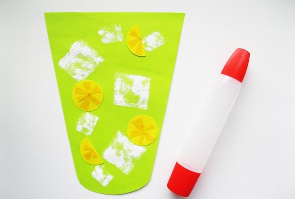 Lemonade made from colored paper