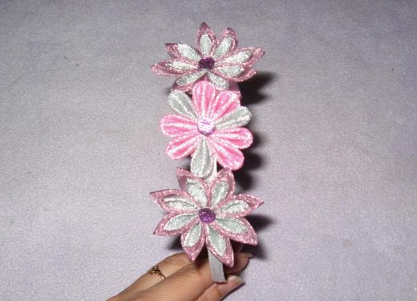 Handmade kanzashi headband