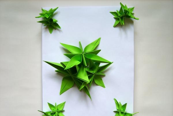 decorate a gift with origami flowers