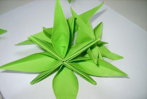 decorate a gift with origami flowers