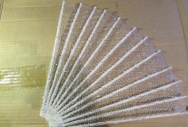 fans with roses made of corrugated paper