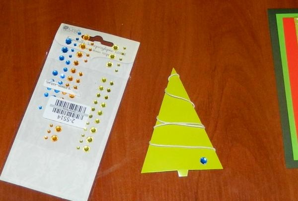 New Year card with Christmas tree