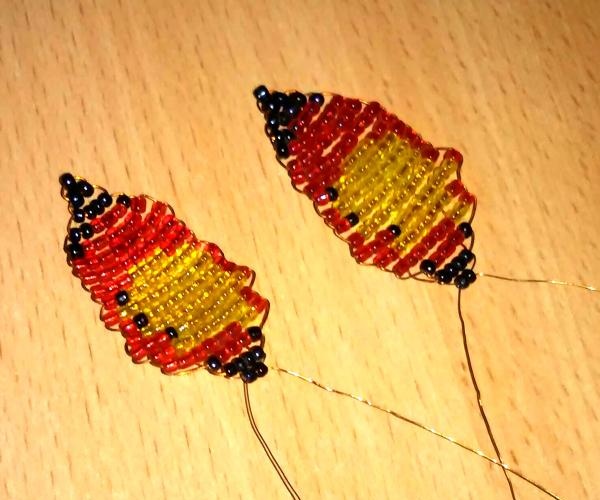 Panel Butterflies made of beads