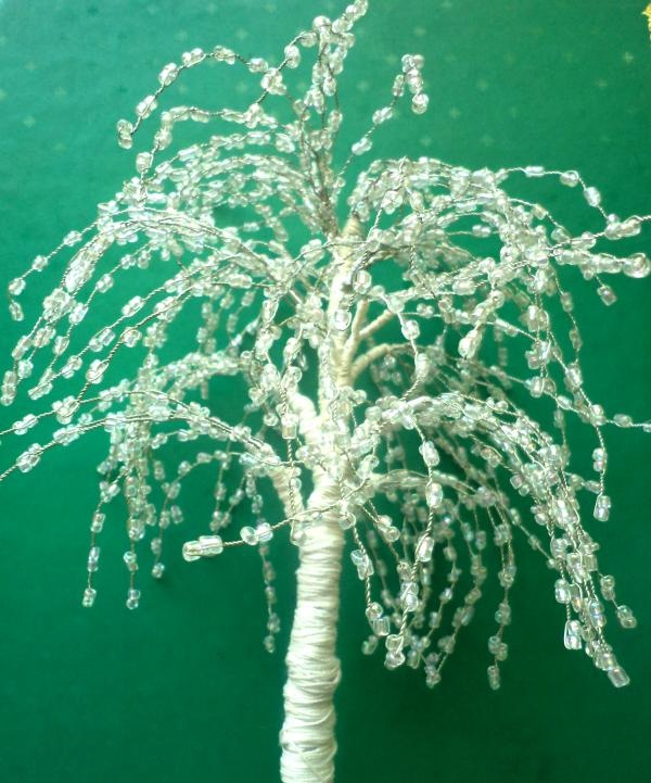 Winter beaded birch