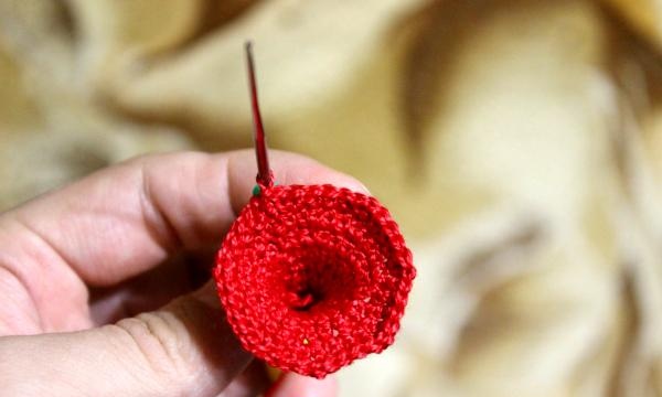 Snowman crochet Christmas tree toy