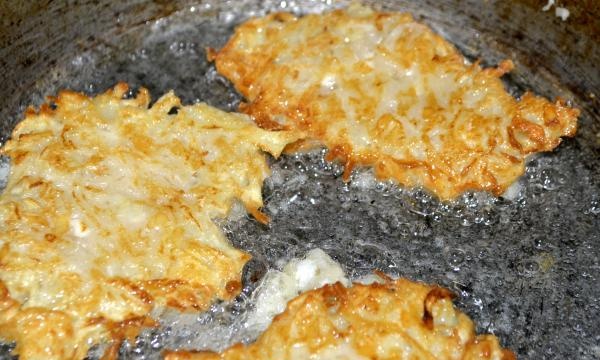 Potato pancakes with cheese