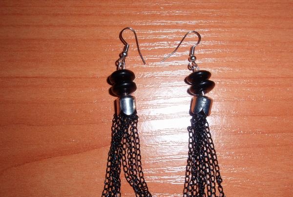 Long earrings in vamp style