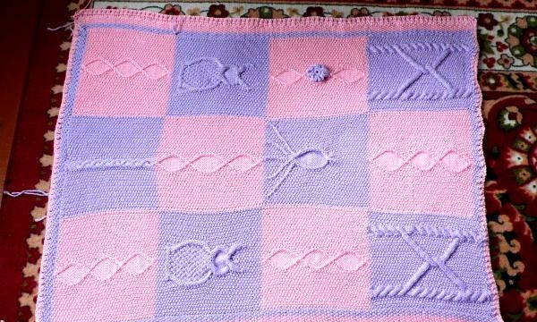 Master class on knitting a baby blanket