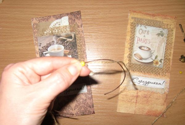 Coffee envelopes for money