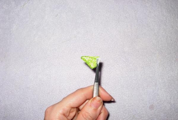 Set of hairpins using kanzashi technique