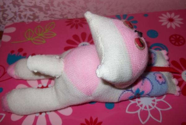 Fragrant cat from a sock