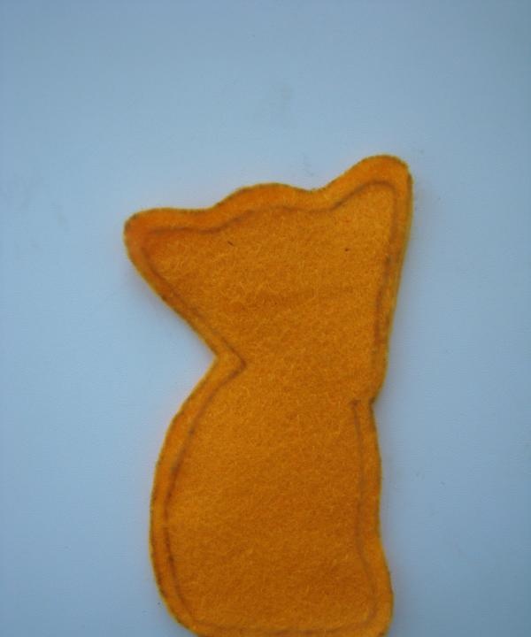 Bright red felt fox