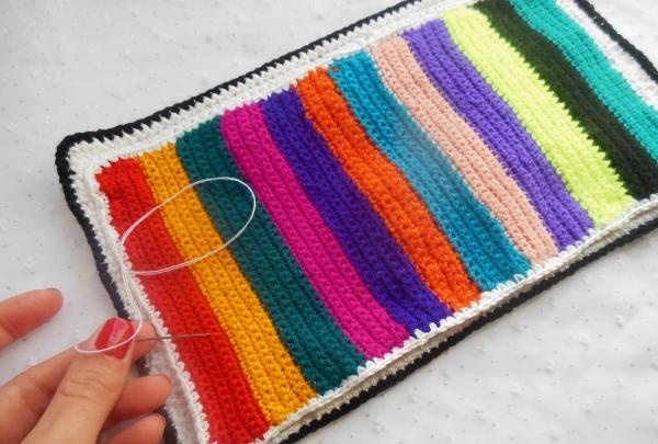 Knitted pencil case