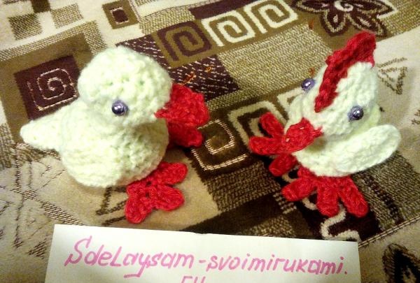 Crochet chicken and duckling