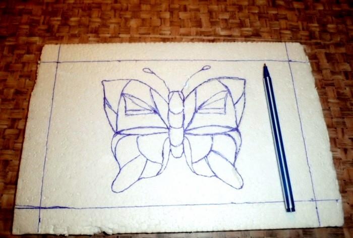 Patchwork without a needle kinusaiga Butterfly