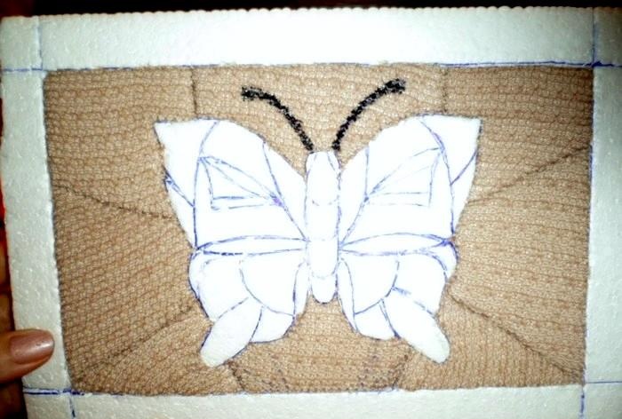 Patchwork without a needle kinusaiga Butterfly