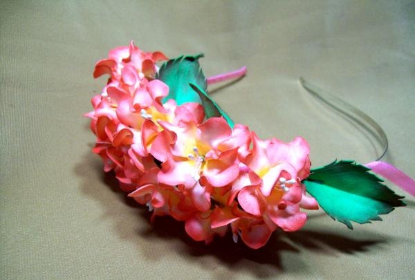 headband with flowers made of foamiran