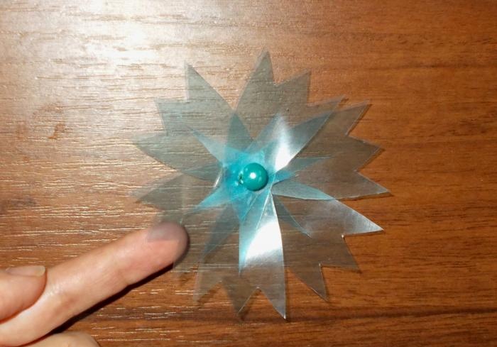 Plastic flower decoration