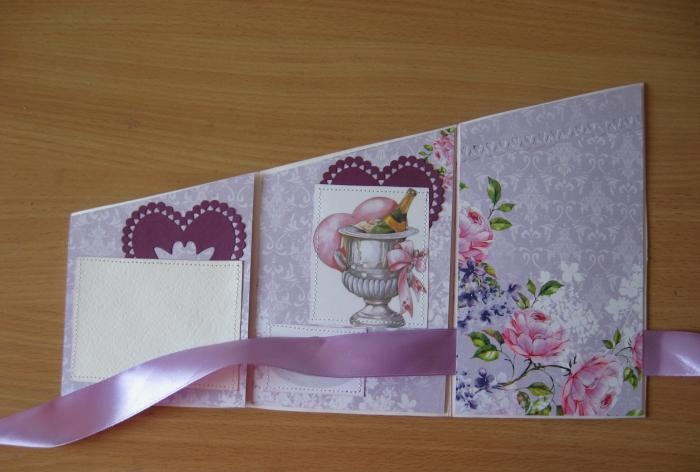 Fold out purple card