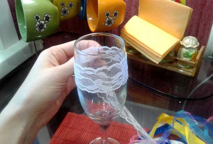 DIY wedding wine glass