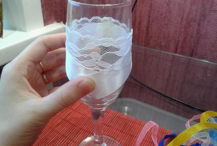 DIY wedding wine glass