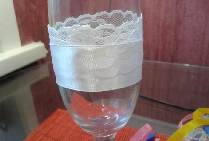 DIY wedding wine glass