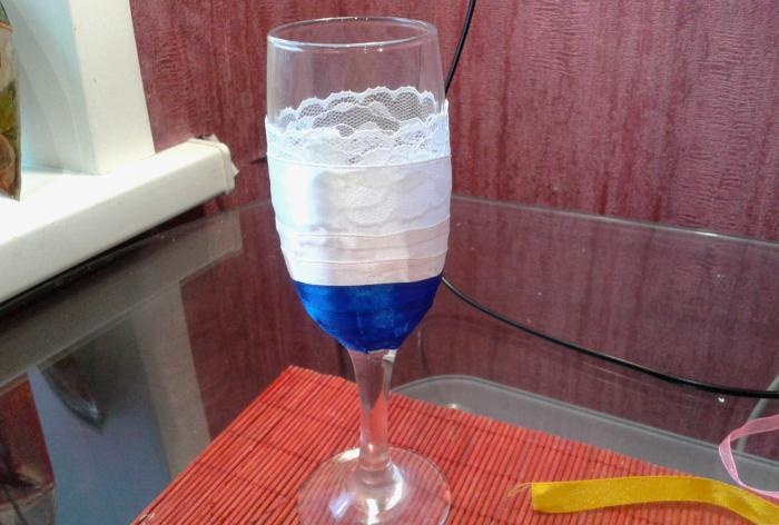 DIY wedding wine glass