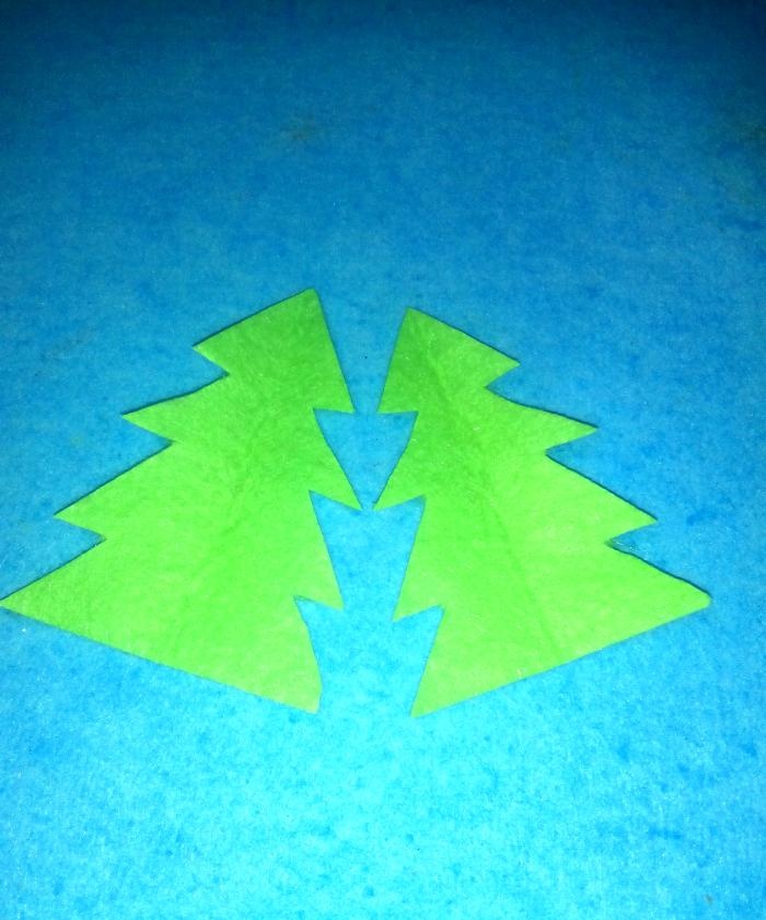 Christmas tree made of viscose napkin