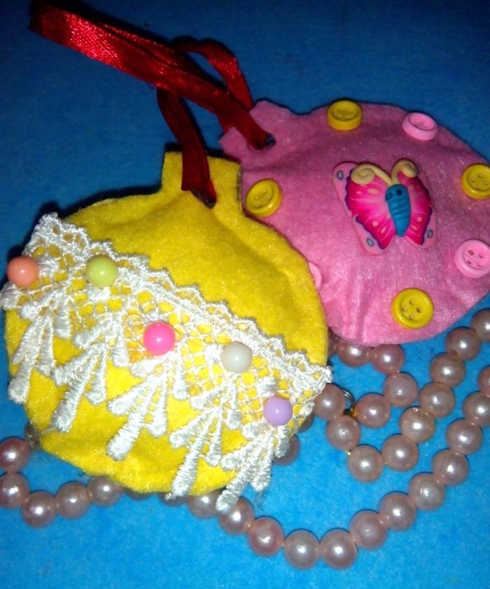 Christmas toys made of viscose napkin