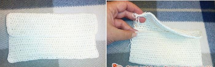 Knitted envelope