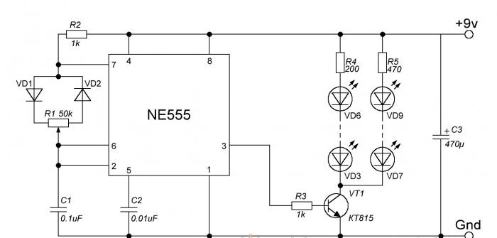 A simple night light on a chip