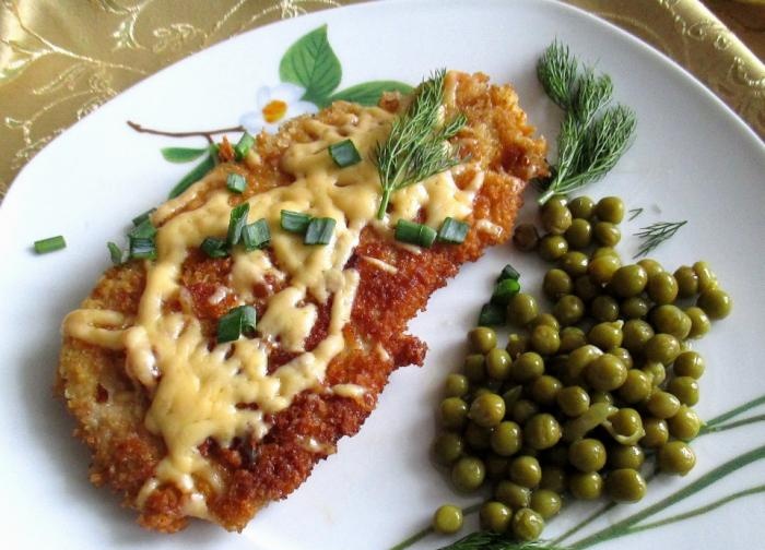 Chicken breast chop in batter