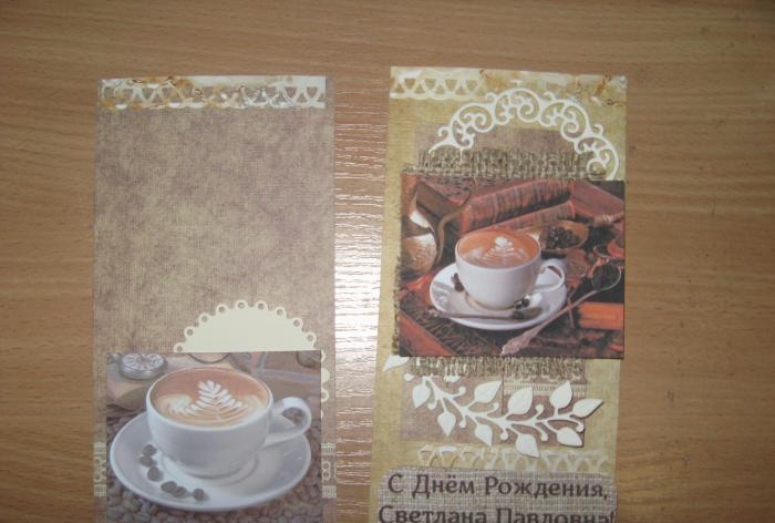 Coffee card chocolate maker