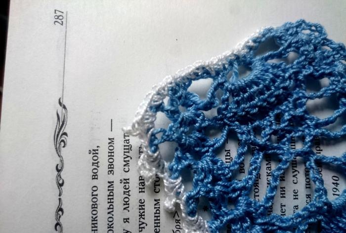 Crochet bookmark master class with photo