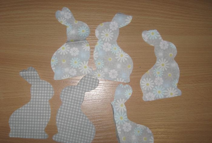 Easter bunnies made of fabric