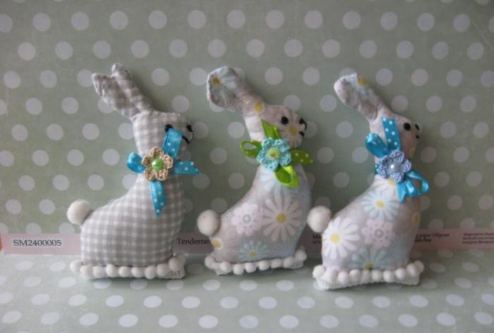 Easter bunnies made of fabric